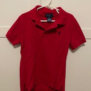Red polo shirt boys